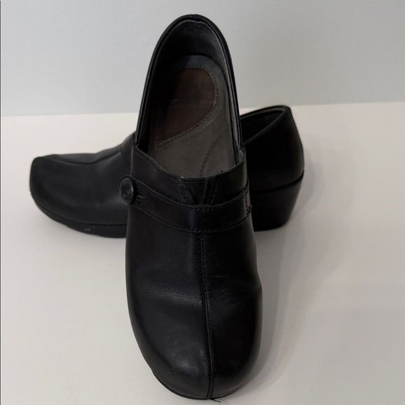 Dansko Profesional Black Leather Mules Clogs Size 41 - Picture 6 of 10
